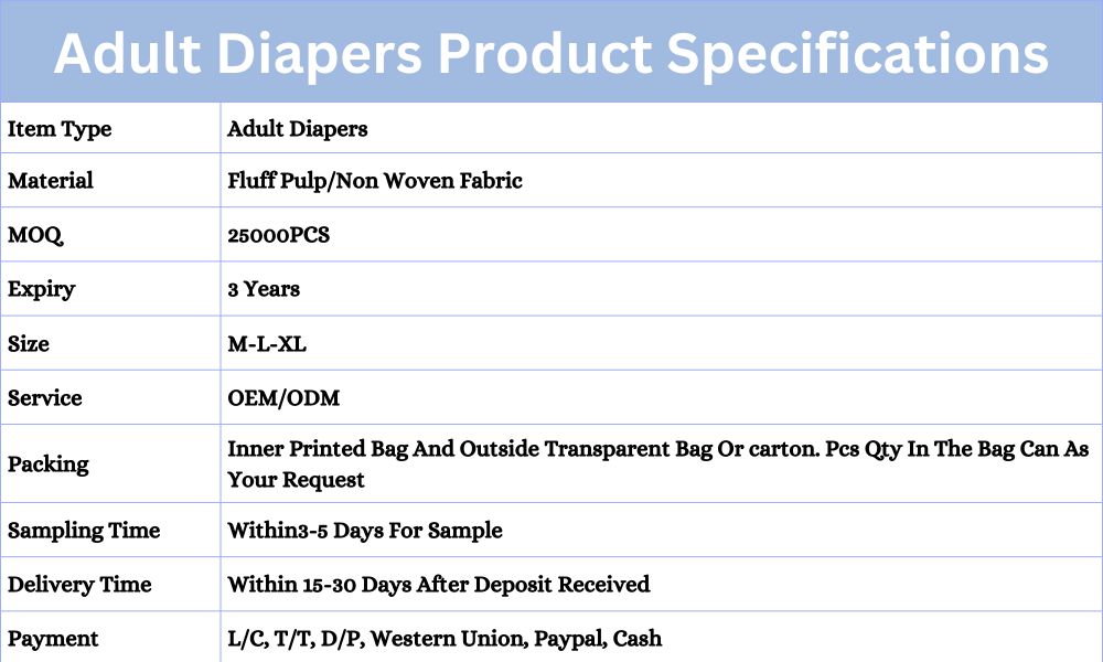 non woven adult pants diaper