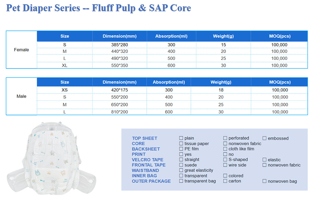 OEM pet diaper